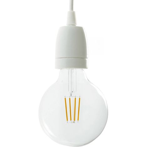creative cables - Kit portalampada E27 in Porcellana - Bianco