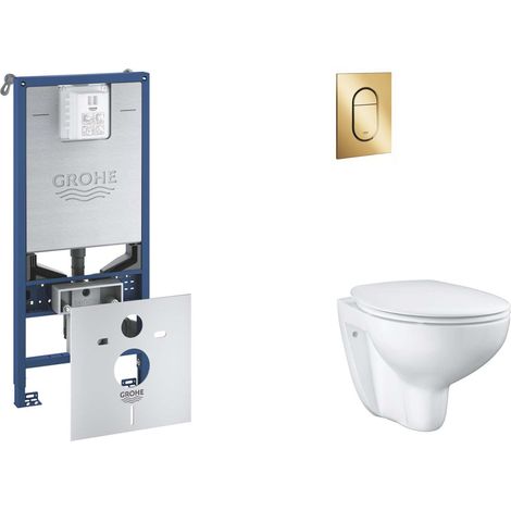 Grohe Rapid SLX - Set bâti-support, cuvette, abattant SoftClose, plaque de déclenchement Arena Cosmopolitan S, Cool Sunrise SANI11BB4105 (1/5)