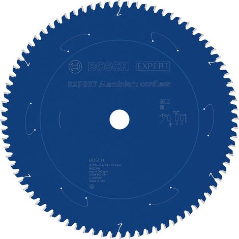Bosch EXPERT Aluminium Circular Saw Blade 305 x 2.4/1.8 x 25.4mm T80 2608902247