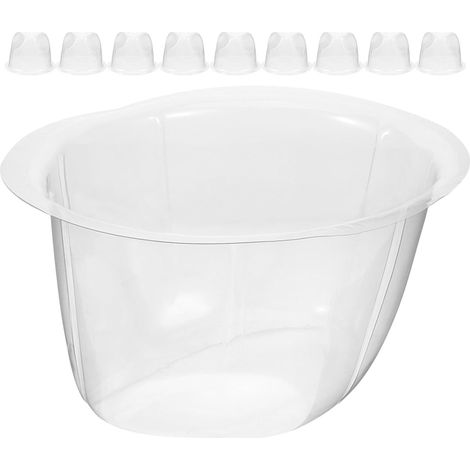 chapeaux en plastique lot de 10 blanc portable pour ranger (1/5)