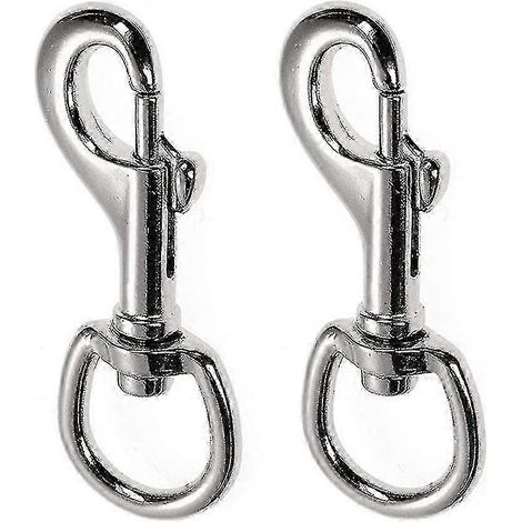 Lot de 2 crochets pivotants pour animaux, crochets pivotants pour chiens, mousquetons pivotants, mousquetons pivotants, pour collier, sac à dos, clés de voiture WY-26 (1/5)