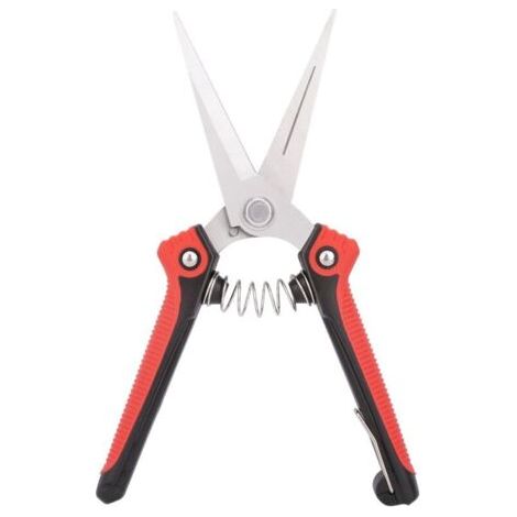 Pair Sécateur jardin acier inoxydable - 1 pc, Sécateur robuste outil jardinage - Noir et Rouge