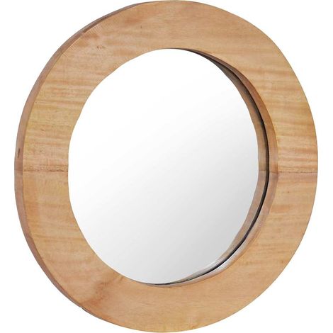 Maison Exclusive - Wandspiegel 40 cm Teak Rund (1/5)