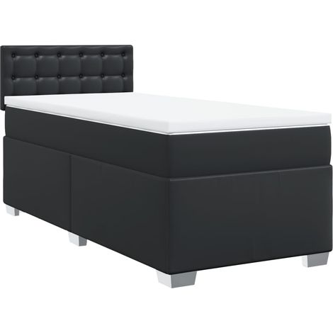 Maison Exclusive - Giroletto a Molle con Materasso Nero 90x200 cm in Similpelle (1/5)