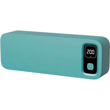 Étagère de rangement à 5 emplacements avec lumière, bleue, stérilisateur de brosses à dents, porte-brosses à dents rechargeable, porte-brosses à dents avec séchoir à air, pour salle de bain familiale (1/5)