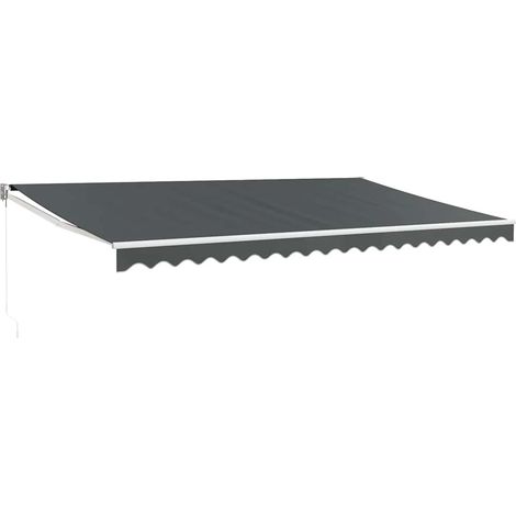 Maison Exclusive - Tenda da Sole Retrattile Antracite 5x3 m in Tessuto e Alluminio