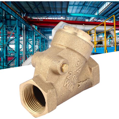 Clapet anti-retour en laiton, filetage NPT 3/4 po, type Y, unidirectionnel, pression 1,6 MPa, pour eau et gaz. (1/5)