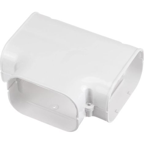 Housse décorative en PVC de 10,2 cm, tube coudé en T, accessoires pour climatiseur, pompe à chaleur centrale AC, blanc (1/5)