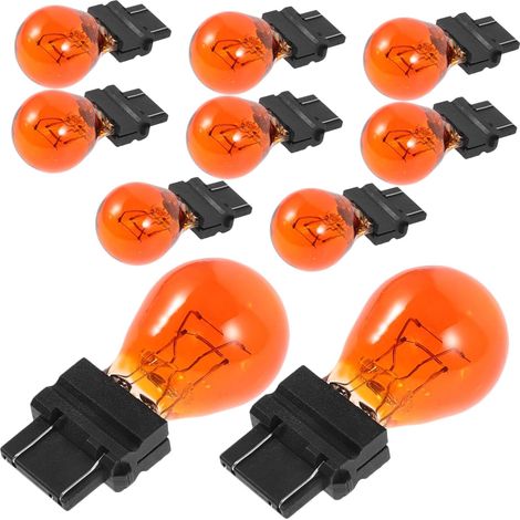 Ampoules de Clignotant Arrière Orange 10pcs pour Voiture et Pickup 12-24v 300a en Verre Fonction D'avertissement Solide pour Modification Automobile