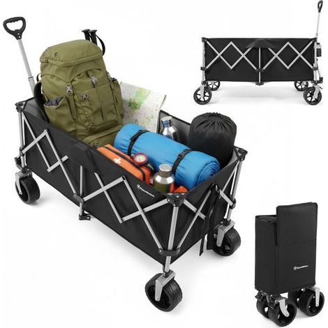 Carrello di trasporto pieghevole - HYPERMOTION - HyperMotion XXL - 250 L - Carico 100 kg - Struttura in acciaio rinforzato