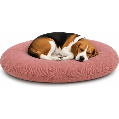 Panier Chien - Coussin Chien et Chat - Ovale Rouge - 80 x 62 x 8 cm - Déhoussable - Lavable à 30°C - (1/3)