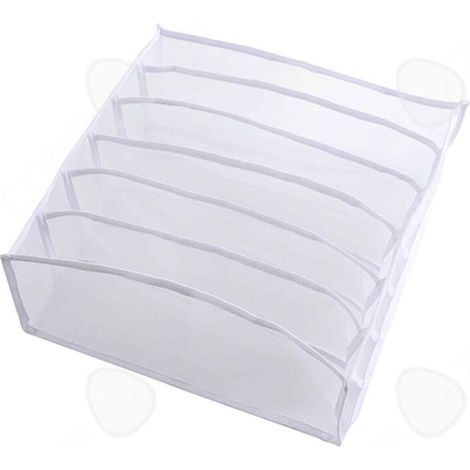 Bardusch-Organisateur de tiroir - - Boîte de rangement - Nylon - 6 cellules - Blanc (1/4)
