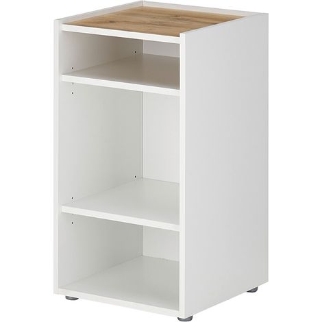 Regal 70cm hoch, weiß mit Eiche, CRISP-61 (1/5)