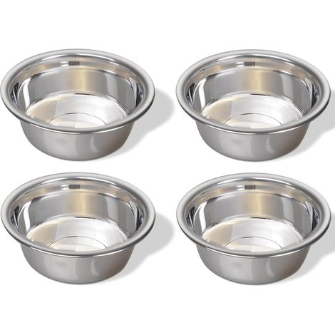 4er-Pack – 1,6 Liter (6,75 Tassen) Edelstahl-Hundenäpfe – Metallnäpfe für Hundefutter, Wassernäpfe, Futternäpfe für Haustiere, Ersatznäpfe für erhöhte Ständer, rostfrei, spülmaschinenfest (1/5)