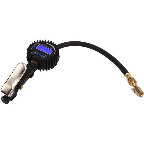 Gonfleur de pneus numérique avec manomètre digital, entrée 1/4 NPT, raccord rapide, affichage LCD précis. (1/5)