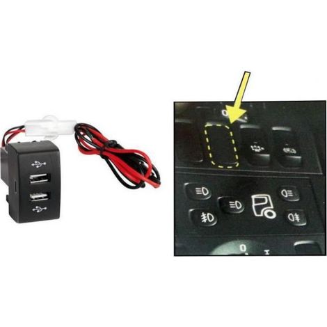 Doppelter USB-Einbauanschluss für DAF XF 95/105/106 und CF