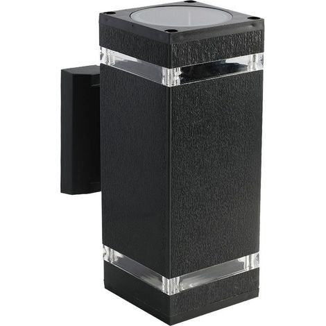 Aplique LED V-TAC con portalámparas 2xE27, doble haz de luz, cuadrado, IP44