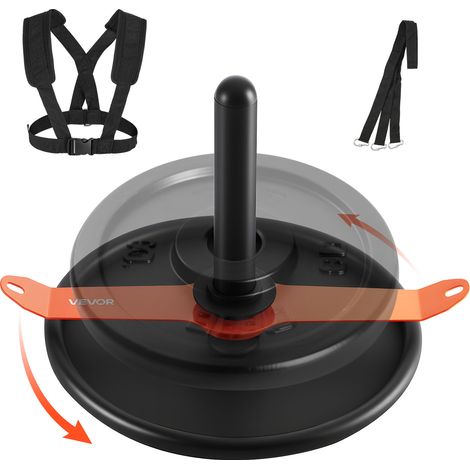 VEVOR Slitta con Pesi, Compatibile con Dischi da 51 mm Slitta per Allenamento di Forza e Forza per Esercizi Atletici, Attrezzatura per Allenamento Fitness con Imbracatura, Arancione e Nero