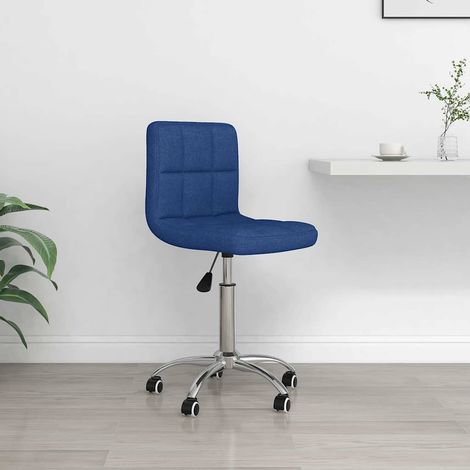 vidaXL Chaise pivotante de bureau Bleu Tissu (1/5)