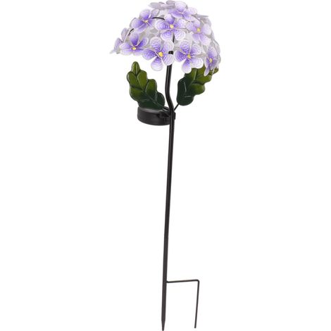 Lot solaire LED extérieur fleurs hortensias violettes lumineuses décoratives jardin (1/5)