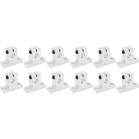 12Pcs Kit de Support de Rail Linéaire en Alliage d'Aluminium pour Tige de Serrage d'Arbre pour Imprimante 3D (1/5)