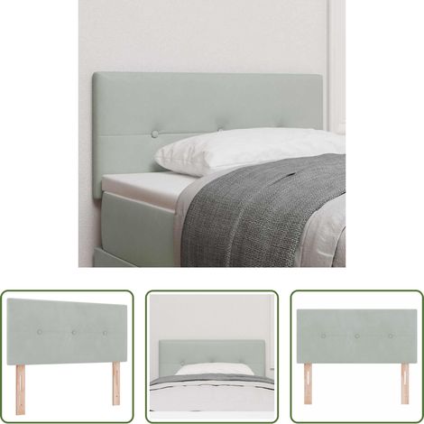 vidaXL Cabecero Gris Claro 80 cm Terciopelo (1/5)
