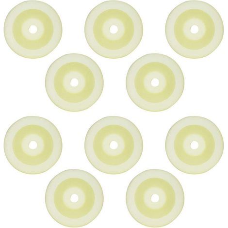 Roue en nylon, 10pcs Roue à poulie ronde, Rouleau à poulie en nylon, Rouleau à roulette en nylon de 2,5 pouces, Charge maximale de 25 kg, pour petite voiture plate, Roue assortie (1/4)