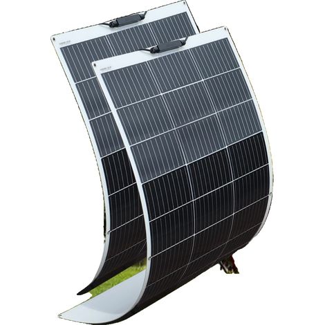 Kit de panneaux solaires flexibles, 600W de puissance, configuration de 4 panneaux (1/2)