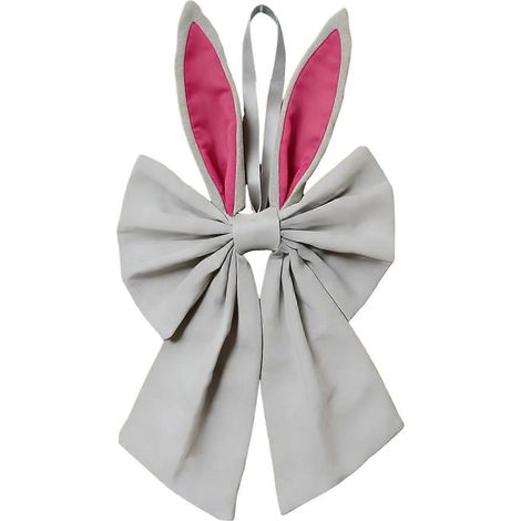Pâques nœud décoratif pour couronne fêtes tissu décoratif nœud décoratif avec lapin oreille pour printemps et été porte d'entrée mur fenêtre intérieur et extérieur décoration intérieure,P (1/5)