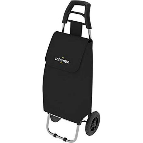 Chariot de courses ROLLY NOIR 36X7X90 Cm Capacité 25kg Tissu imperméable