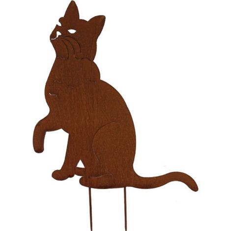 Déco de jardin Chat 59cm en métal