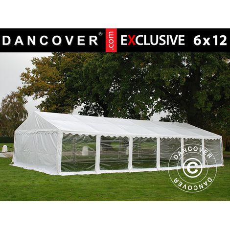 Tente de réception Exclusive 6x12m PVC 900, Blanc, Panorama (1/5)