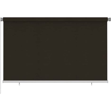 Persiana enrollable de exterior 245(ancho)x140(alto)cm HDPE marrón vidaXL