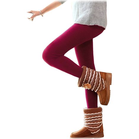 Set 5 leggins térmicos para mujer GAIA con interior de felpa para el frío Talla: S-M (1/5)