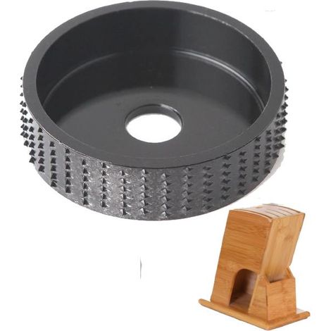 Disco Amoladora de madera Discos abrasivos para dar forma a las ruedas de amoladora angular 75 mm x 20 mm para dar forma a molienda y corte Acabado de pulido de madera + Porta cuchillos de cocina Bloq (1/5)