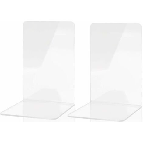 Transparente Acryl-Buchstützen, 1 Paar Kinderbuchstützen, kratzfeste Buchstützen, für Büros, Dekoration, Regale, Schulen und Buchhandlungen (1/5)