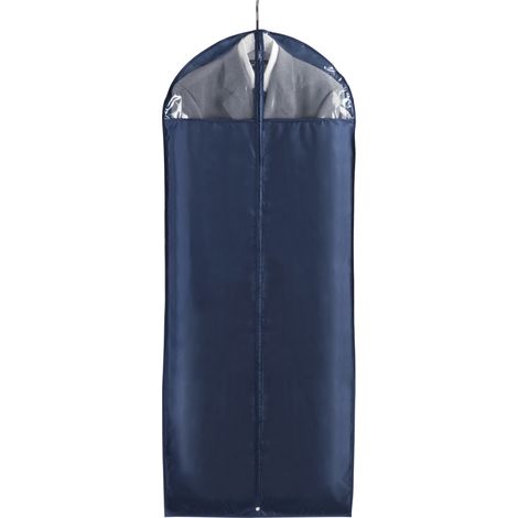 WENKO Kleidersack Business 150 x 60 cm, 150 x 60 cm, Blau, Polyester dunkelblau, Polyethylen-Vinylacetat transparent (1/4)