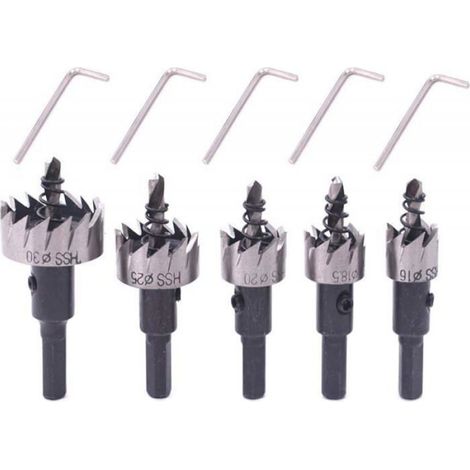 Scie Cloche - Acier Inoxydable - Diamètres 16 18 20 25 30 Mm - 5 Pièces (1/4)