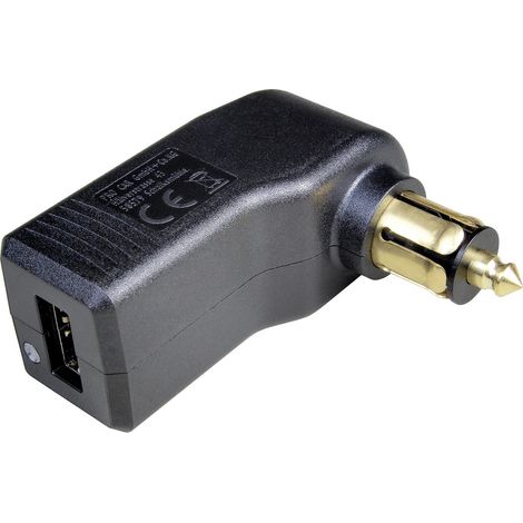 ProCar Gewinkelter USB Normstecker Belastbarkeit Strom max.=3 A   12 V, 24 V