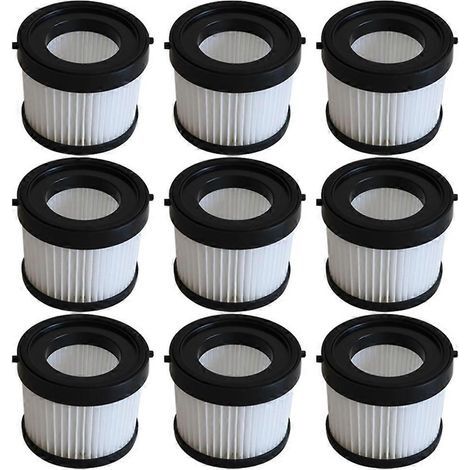 Lot de 9 filtres HEPA lavables pour aspirateur DEWALT DCV501LN/DCV501HB - Pièces de rechange pour nettoyage ménager (1/5)