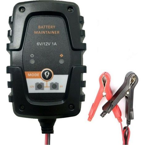 TRADE SHOP - Mantenitore Di Carica Batterie Auto Moto 6v 12v 1a Caricabatterie Portatile - (1/2)