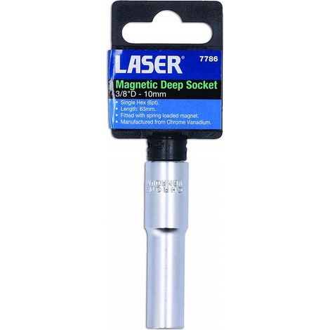 Laser 7786 Magnetic Deep Socket 3/8"D 10mm (1/2)