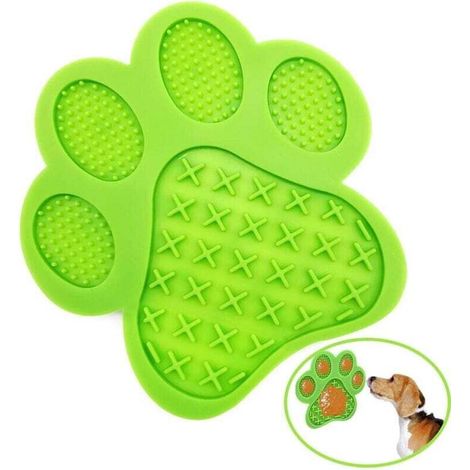Tapis De Léchage Pour Chien Distraction Pendant Le Bain Nourriture Lente Avec Aspiration Pour Beurre De Cacahuète