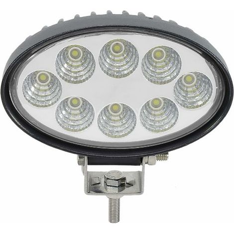 Faro da lavoro 8 LED Epistar ovale a largo raggio freddo 24 W IP67 (1/5)