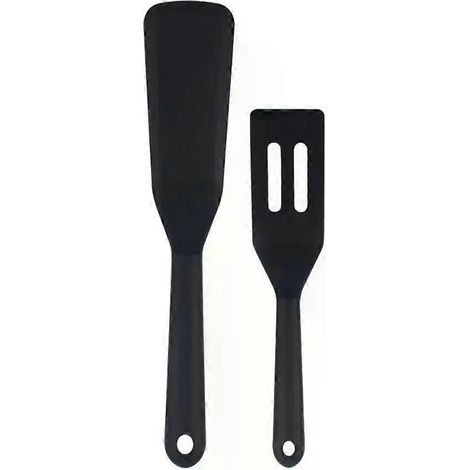 HONORNIC - Spatules de cuisine ajourées en silicone antiadhésif, résistantes à la chaleur et sans BPA, idéales pour la cuisson du poisson, des œufs et des crêpes. (1/5)