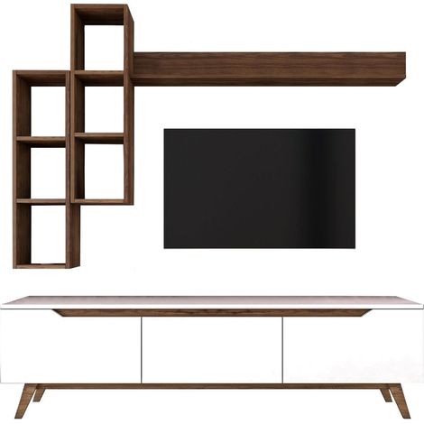 Conjunto de salón Kailua 1569 , Con mesa de TV, Partes separadas, Aglomerado laminado, 180x35cm