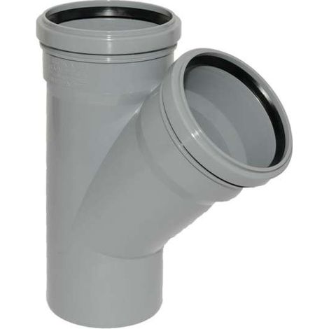 HT Abzweig mit Muffe und Gummidichtungen HT-Rohr DN 110/110 45° HTEA