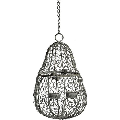Photophore cage à suspendre 20x32cm (1/2)