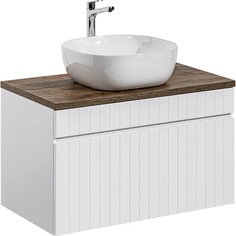 Mobile bagno con lavabo Zelie bianco 80cm