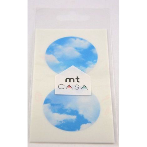 Ruban adhésif de masquage - Ruban adhésif MT Casa Seal Sticker rond et washi ciel - ciel bleu (1/2)